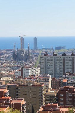 Barselona manzarası panorama, Catalonia, İspanya