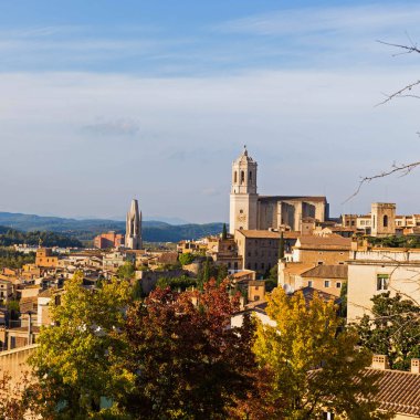 Gerona Ortaçağ dörtte. Costa Brava, Katalonya, İspanya.