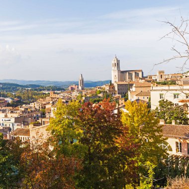 Gerona Ortaçağ dörtte. Costa Brava, Katalonya, İspanya.