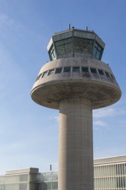 Kontrol kulesi Barcelona Havaalanı, Catalonia, İspanya.
