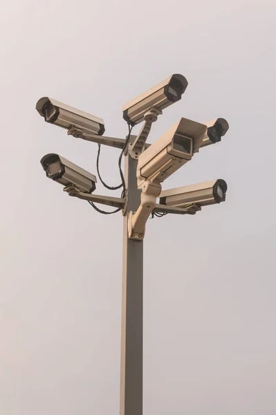 Hat biztonsági kamerák — Stock Fotó