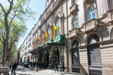 Gran Tiyatrosu del Liceu, Ramblas, Barselona, İspanya.