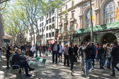 Gran Tiyatrosu del Liceu, Ramblas, Barselona, İspanya.