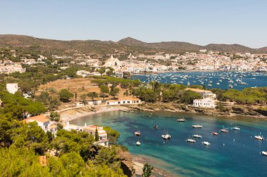 Cadaques İspanyol şehir panoramik manzaralı