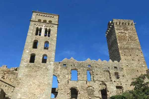 Romański opactwie Sant Pere de Rodes, w gminie — Zdjęcie stockowe