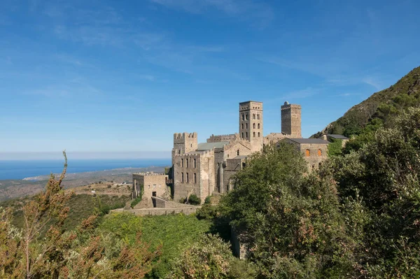 W romańskim opactwie Sant Pere de Rodes. Girona, w Katalonii — Zdjęcie stockowe