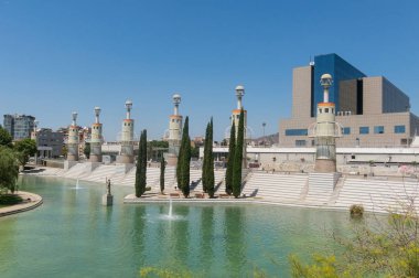Yaz günü Parc de l'Espanya sanayi Panoraması. B