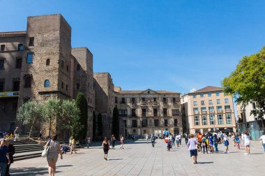 Antik Roma kapısı ve Placa Nova, Barri Gotik Quar Panoraması
