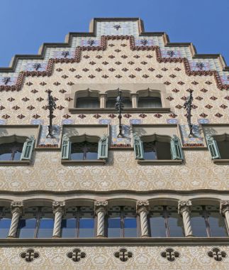 Casa Ametller, Josep Puig tarafından tasarlanmış bir modernist bina. Barcelona, Katalonya, İspanya