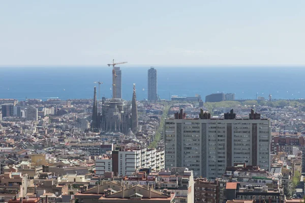 Barcelona skyline panorama, Catalonië, Spanje — Stockfoto