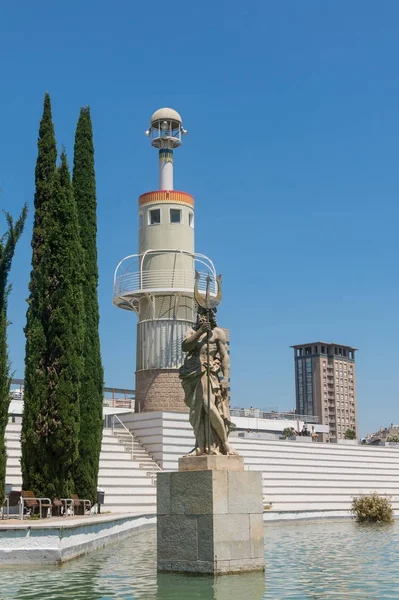 Neptuno sculpture in the Park of the Industry of Spain in Barcel — Stock Photo, Image