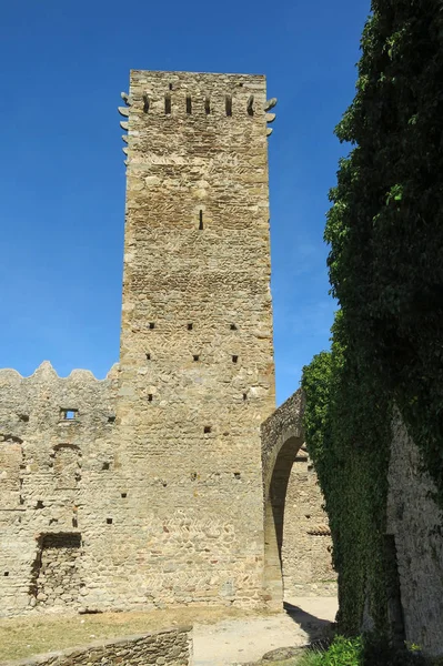 A abadia românica de Sant Pere de Rodes, no município — Fotografia de Stock
