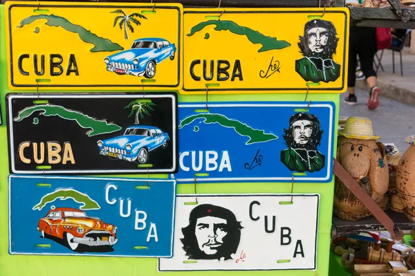 License plate or license plate with the figure of Che. Cienfuego — Stock Photo, Image