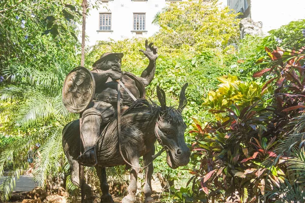 Monumento de Sancho Panza, o personagem de Cervantes no livro — Fotografia de Stock