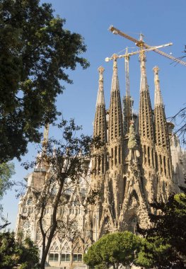 İsa'nın Doğuşu cephe La Sagrada Familia - etkileyici Katedrali