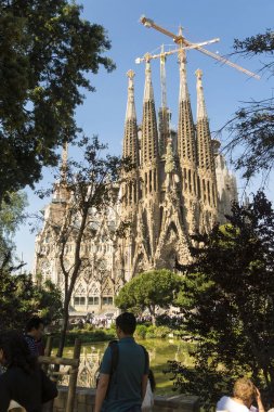 İsa'nın Doğuşu cephe La Sagrada Familia - etkileyici Katedrali