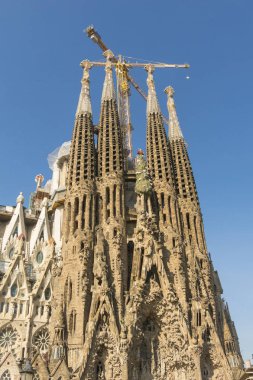 İsa'nın Doğuşu cephe La Sagrada Familia - etkileyici Katedrali