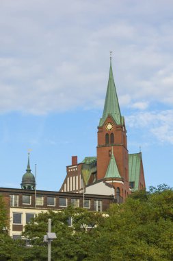 Gustav Adolf kilisenin Hamburg-Neustadt, Almanya.