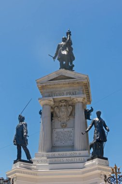 Iquique deniz savaş 1879 kahramanları Anıtı bir