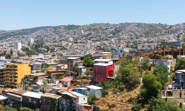 View on Cityscape of historical city Valparaiso, Chile. — Stock Photo, Image