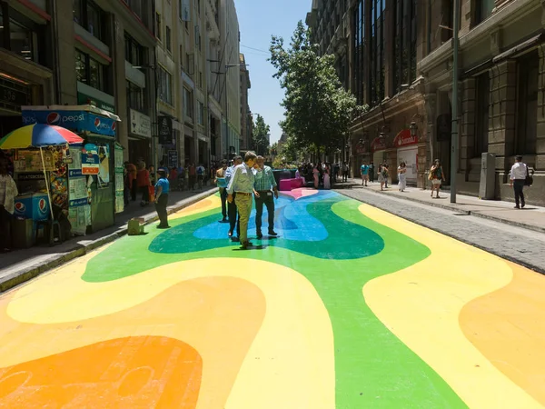 Şili vatandaşı bayrak Walk (Paseo Bandera içinde yürürken