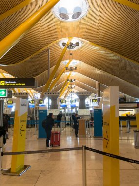 İç Barajas Havaalanı Madrid, İspanya. 