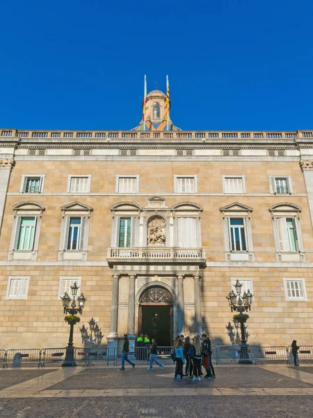 Palace Lagerlöf w Barcelonie, Hiszpania. W pałacu mieści biura prezydencji Generalitat de Catalunya. — Zdjęcie stockowe