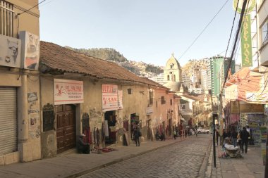 La Paz, Bolivya'nın kentin tarihi sokaklar