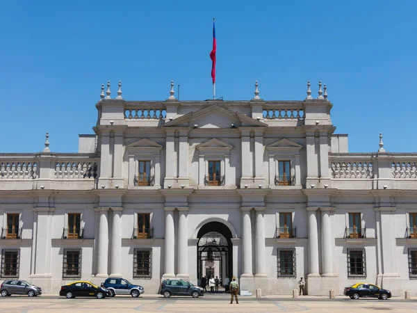 Θέα από το Προεδρικό Μέγαρο, γνωστή ως La Moneda, Σαντιάγκο — Φωτογραφία Αρχείου