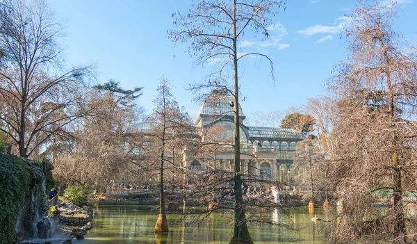 Crystal palace (palacio de cristal) a retiro park, madrid, Spanyolország — Stock Fotó