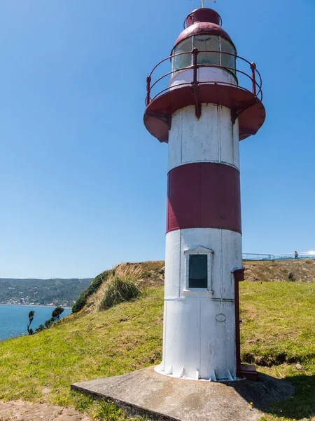 Faro en la fortaleza española en Niebla, Valdivia, Patagoni —  Fotos de Stock