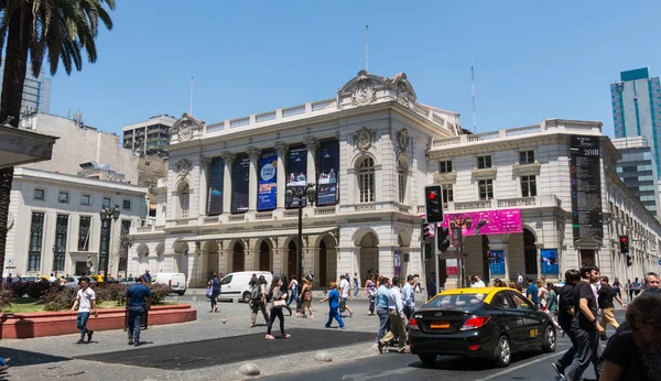 Nejdůležitější je Teatro Municipal, National Opera of Chile — Stock fotografie