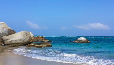 Tayrona Ulusal Parkı Karayipler plajı, Kolombiya. Tayrona Nati