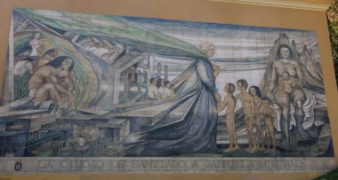 Santiago, Şili Gabriela Mistral için Duvar haraç. 