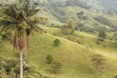 Küçük And ve kahve kasabasını çevreleyen And dağları 