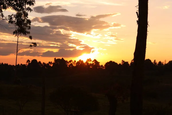 Tramonto Nel Mezzo Dei Tropici Colombiani Sierra Nevada Santa Marta — Foto Stock