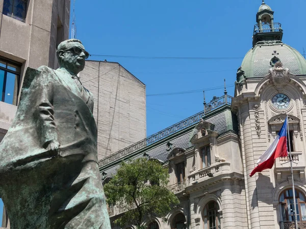 Santiago Chile Chile Enero 2018 Monumento Estadista Figura Política Chilena — Foto de Stock