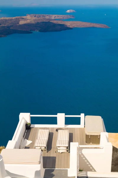 สถาปัตยกรรมดั้งเดิมของหมู่บ้าน Oia บนเกาะ Santorini, Gre — ภาพถ่ายสต็อก