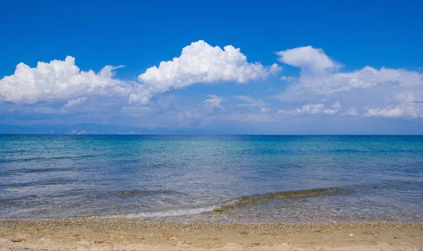 Красивый пляж на полуострове Халкидики, Греция — стоковое фото
