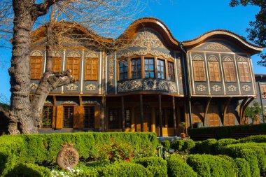 Tipik mimari, tarihi Ortaçağ evleri, eski şehir sokak 