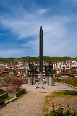 Veliko Tarnovo, Bulgaristan 15 Nisan 2018. Ali Dyn anıt