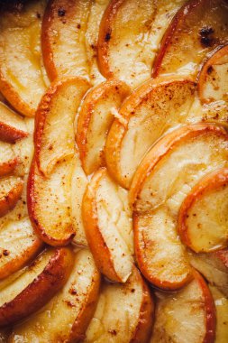 elma tart pasta, closeup görünümü