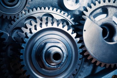 Motor dişlileri tekerlekleri, yakın görüntü