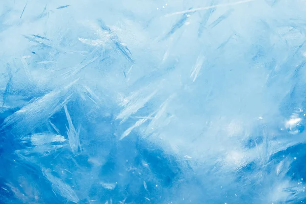 Fondo de hielo, textura congelada azul — Foto de Stock