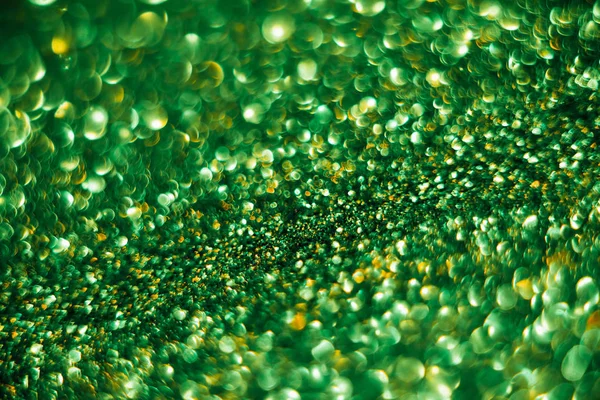 Gröna glitter bokeh bakgrund — Stockfoto