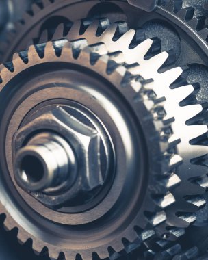 Motor dişlileri tekerlekleri, yakın görüntü