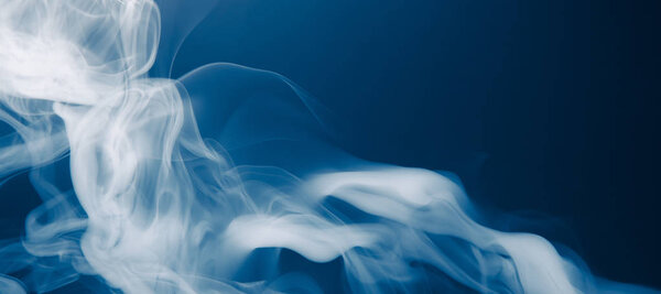 Blue smoke background with copy-space