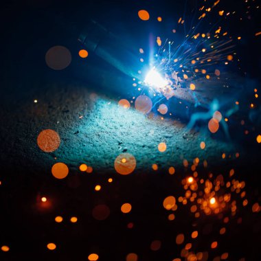 sanatsal Kaynak kıvılcım ışık, endüstriyel arka plan