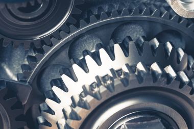 Motor dişlileri tekerlekleri, yakın görüntü