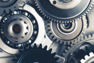 Motor dişlileri tekerlekleri, yakın görüntü